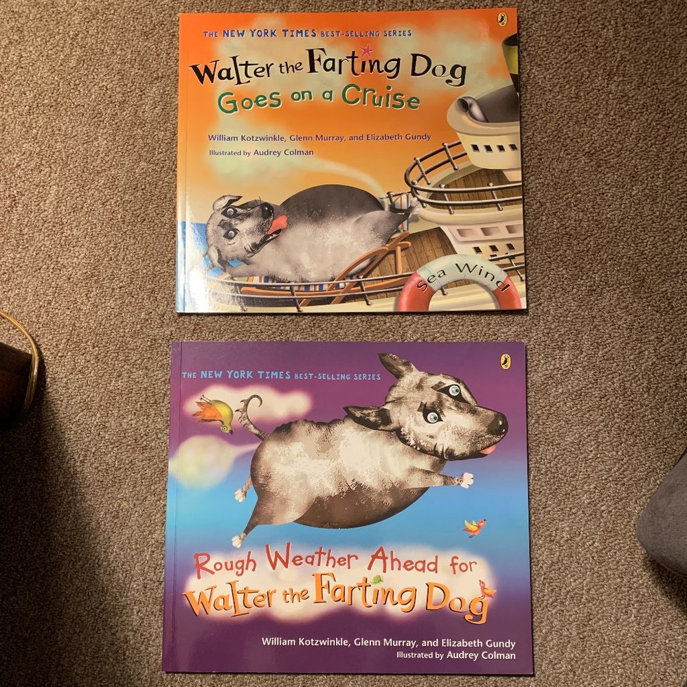2 NWT Walter the Farting Dog books